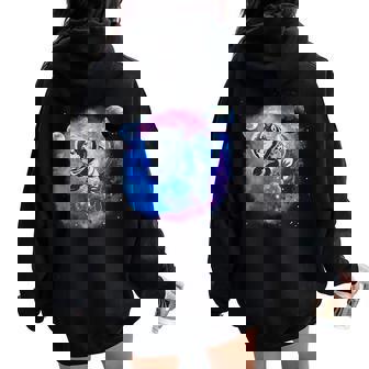 Husky Dans L'espace Husky Drôle D'astronaute Sweat à capuche oversize pour femme avec imprimé dans le dos - Cadeauxyz