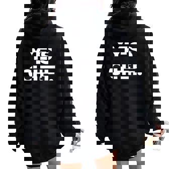 Í Chef Cuello Women Oversized Hoodie Back Print - Regaloses
