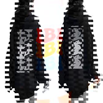 Ibi City Groovy レトロ レディース オーバーサイズ パーカー バックプリント - Kawaiitshirt