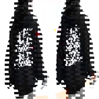I'm Arya Doing Arya Things Retro Groovy Personalized Women Oversized Hoodie Back Print | Mazezy