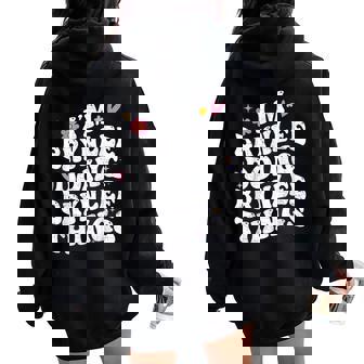 I'm Brynlee Doing Brynlee Things Retro Groovy Personalized Women Oversized Hoodie Back Print - Thegiftio UK