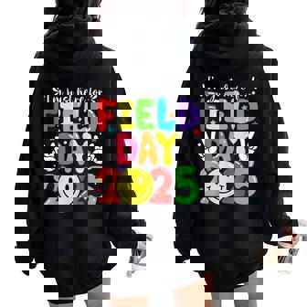 I'm Just Here For Field Day 2025 Teacher Field Day Boy Girl Women Oversized Hoodie Back Print | Mazezy