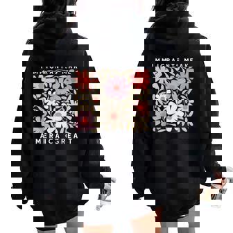 Immigrants Make America Great Pro Immigration Wildflower Women Oversized Hoodie Back Print - Thegiftio