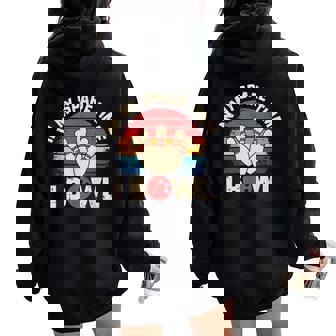 In Mypare Time I Bowl レトロ ボウリング ボウラー レディース オーバーサイズ パーカー バックプリント - Kawaiitshirt