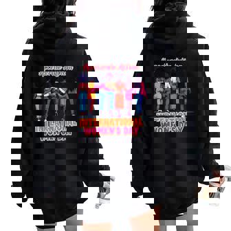 International Women’S Day Empowerment Accelerate Action レディース オーバーサイズ パーカー バックプリント - Kawaiitshirt