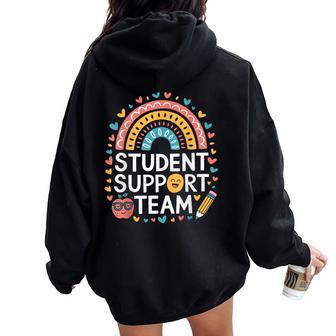 Intervention Teacher Student Support Team Intervention Women Oversized Hoodie Back Print - Thegiftio UK