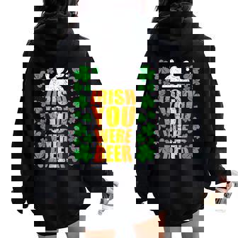 Irish You Were Beer 聖パトリックの日 ビアマグ 面白い レディース オーバーサイズ パーカー バックプリント - Kawaiitshirt