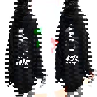 Italia Camisa Ropa Italiana Italia Camisas Para Italia Women Oversized Hoodie Back Print - Regaloses