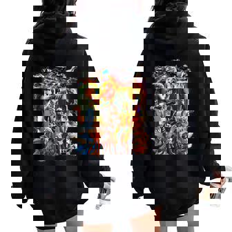 Italian-Brainrot Ai Generated Animals Gen Z Youth Women Oversized Hoodie Back Print | Mazezy