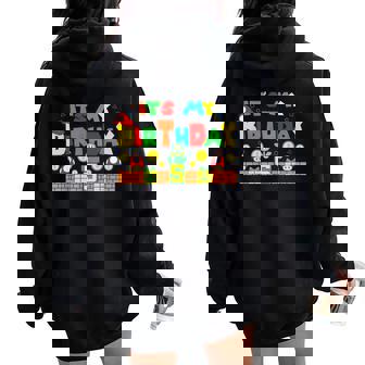 Its My 5Th Birthday Game Gaming Dad And Mom Family Women Oversized Hoodie Back Print | Mazezy