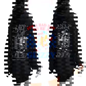 It's A Bad Day To Be A Glizzy 4Th Of July Hot Dog For Women Women Oversized Hoodie Back Print | Mazezy