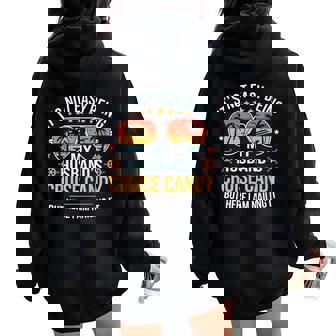 It's Not Easy Being My Husband's Cruise Candy Wife Cruise Women Oversized Hoodie Back Print - Thegiftio