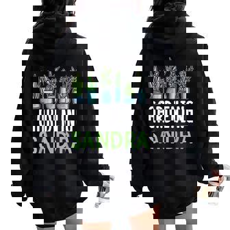 Jardineríaandra Nombre Planta Jardinero Jardín Women Oversized Hoodie Back Print - Regaloses