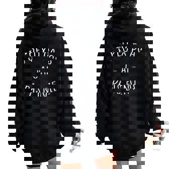 Je Peux Pas J'ai Pas Envie Cadeau À Message Drôle Humour Sweat à capuche oversize pour femme avec imprimé dans le dos - Cadeauxyz