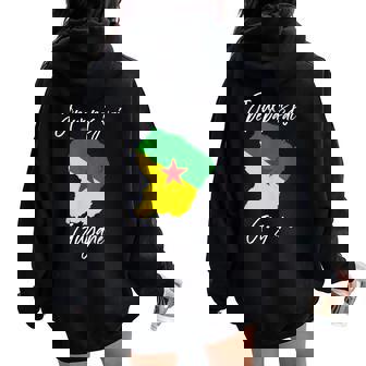 Je Peux Pas J'ai Guyane Homme Et Enfant Sweat à capuche oversize pour femme avec imprimé dans le dos - Cadeauxyz