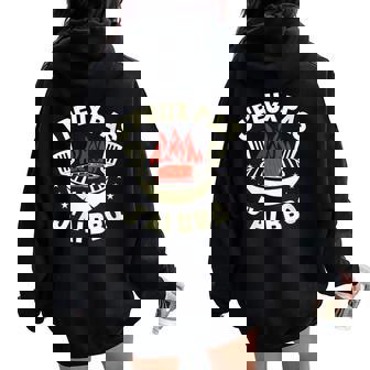 J'peux Pas J'ai Bbq Amoureux Du Barbecue Saucisson Bbq Sweat à capuche oversize pour femme avec imprimé dans le dos - Cadeauxyz