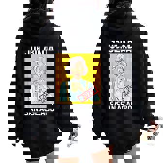 Jubiladae Jubila Madre Abuela 2025 Fiesta Jubilación Women Oversized Hoodie Back Print - Regaloses
