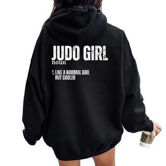 Judo Definición Chica Es Divertidas Judo Women Oversized Hoodie Back Print - Regaloses