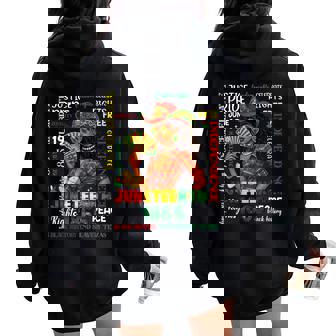 Junenth 1865 Black Pride Black Cowgirl Melanin Girl Women Oversized Hoodie Back Print - Thegiftio UK