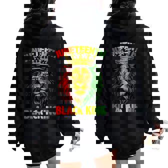 Junenth African American Black Lion 1865 Women Women Oversized Hoodie Back Print - Thegiftio
