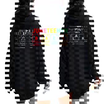 Junenth Black Elements Periodic Black History Women Oversized Hoodie Back Print - Thegiftio