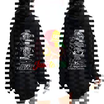 Junenth Black Girls Remembering My Ancestors Women Oversized Hoodie Back Print - Thegiftio