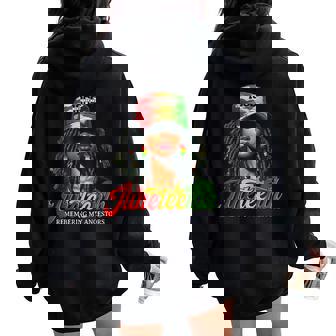 Junenth Loc'd Hair Remebering My Ancestors Women Oversized Hoodie Back Print | Mazezy