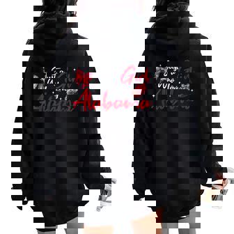 Just A Girl Who Loves Alabama For Girls Women Oversized Hoodie Back Print - Thegiftio