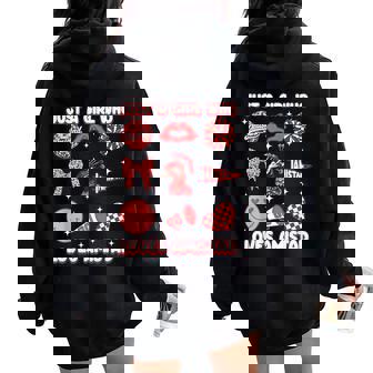 Just A Girl Who Loves Amistad House Of Friendship Women Oversized Hoodie Back Print - Thegiftio