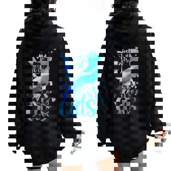 Kitty Just A Girl Who Loves Cats Cute Cat Lover Cat Women Oversized Hoodie Back Print - Thegiftio