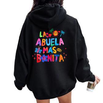 La Abuela Más Bonita Mom Cute Grandma Mother's Day For Youth Women Oversized Hoodie Back Print - Thegiftio UK