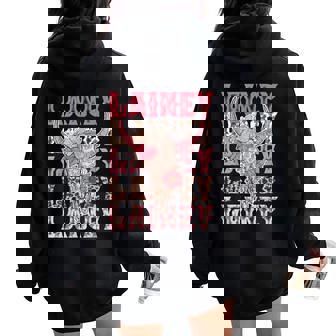 Lainey Name Girl Personalized Name Cowgirl Women Oversized Hoodie Back Print - Thegiftio