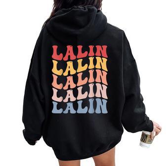 Lalin City Groovy Retro Women Oversized Hoodie Back Print - Regaloses