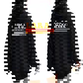 Lara Nombre Personalizado Linda Idea Intage Lara Women Oversized Hoodie Back Print - Regaloses