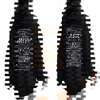 Las Leyendas Nacen Agosto 1965 Cumpleaños Hombre Women Oversized Hoodie Back Print - Regaloses
