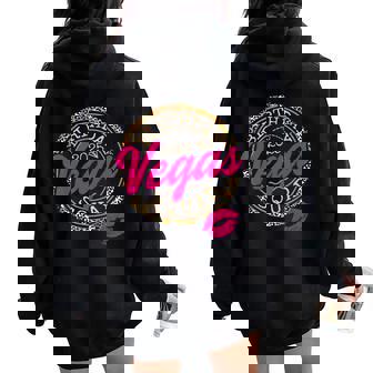 Las Vegas Girls Trip 2025 Crew Vegas Birthday Squad Women Oversized Hoodie Back Print - Seseable
