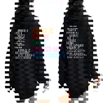Last Day Teacher Admit It You’Re Going To Miss Me Summer Women Oversized Hoodie Back Print - Thegiftio UK