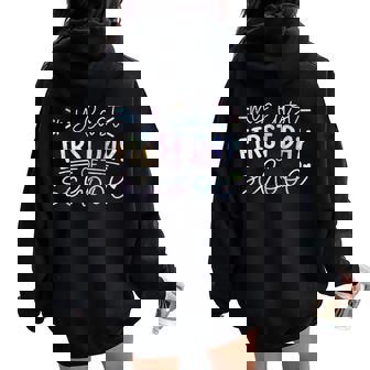 My Last First Day Of School Teacher Retirement Senior 2026 Women Oversized Hoodie Back Print - Thegiftio