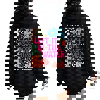 Left It In The Water Baptism Christian Baptized Boho Flowers Women Oversized Hoodie Back Print - Thegiftio