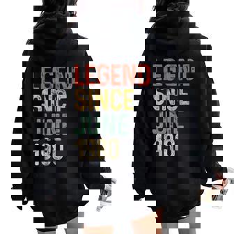 Legend 1980 45Th Birthday For 45 Year Old Women Oversized Hoodie Back Print | Mazezy