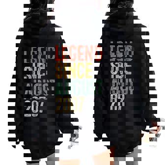 Legend 2007 18Th Birthday For Boy Girl 18 Year Old Women Oversized Hoodie Back Print - Thegiftio