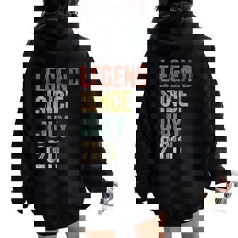 Legend 2011 14Th Birthday For Boy Girl 14 Year Old Women Oversized Hoodie Back Print - Thegiftio UK