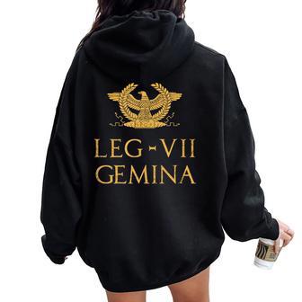 Legioii Gemina Aquila Romana Legión Romana Women Oversized Hoodie Back Print - Regaloses