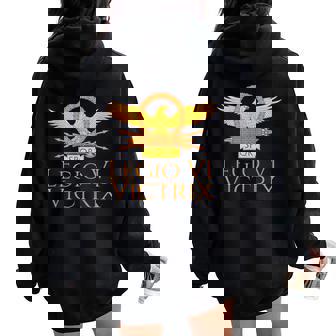 Legioiictrix Ancient Roman Imperial Legion -Pqr Women Oversized Hoodie Back Print - Regaloses