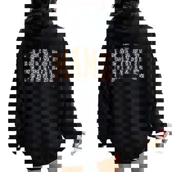 Leopard Mama Mommy Happy Mother's Day Best Mom Ever Women Women Oversized Hoodie Back Print - Thegiftio UK