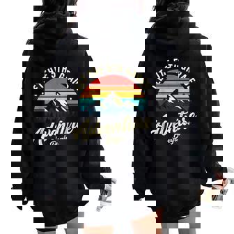 Let The 5Th Grade Adventure Begin Retro First Day Of School Women Oversized Hoodie Back Print | Mazezy