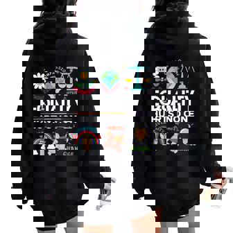 Lgbt 平等は誰もプライドを痛めない 人権 男性 女性 キッズ レディース オーバーサイズ パーカー バックプリント - Kawaiitshirt