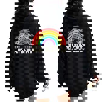 Lgbtq Be Kind Pocket Gay Pride Lgbt Ally Rainbowintage レディース オーバーサイズ パーカー バックプリント - Kawaiitshirt