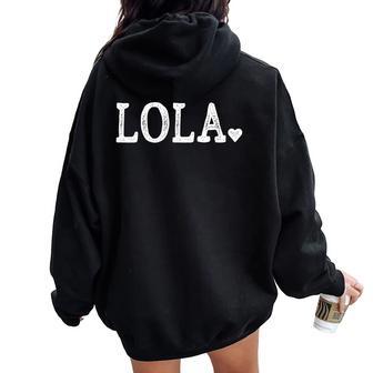 Lola For With Heart Love Lola Women Oversized Hoodie Back Print - Thegiftio UK