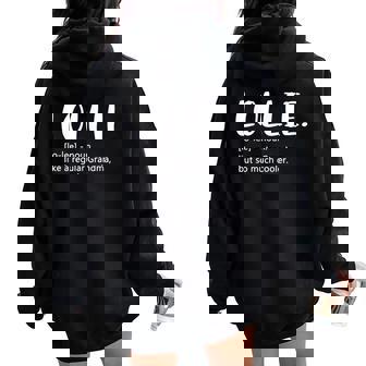 Lollie For Mother's Day Idea For Grandma Lollie Women Oversized Hoodie Back Print | Mazezy